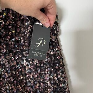 Adrianna Papell Black Sequin Dress